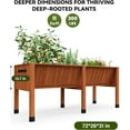 72x26x30in Raised Garden Bed with LegsWooden Elevated Raised Garden