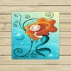 ABPHQTO Cartoon Little Mermaid Towels,Beach Bath Pool Sprot Travel Hand Spa Towel 13x13 Inch