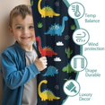 thumbnail image 3 of Blackout Kids Curtains,DarkBlue Dinosaurs Clouds Palms Pattern Childrens Insulated Curtains Set Of 2,Bedroom Essentials,Toddler Room Decor 42"x54", 3 of 5