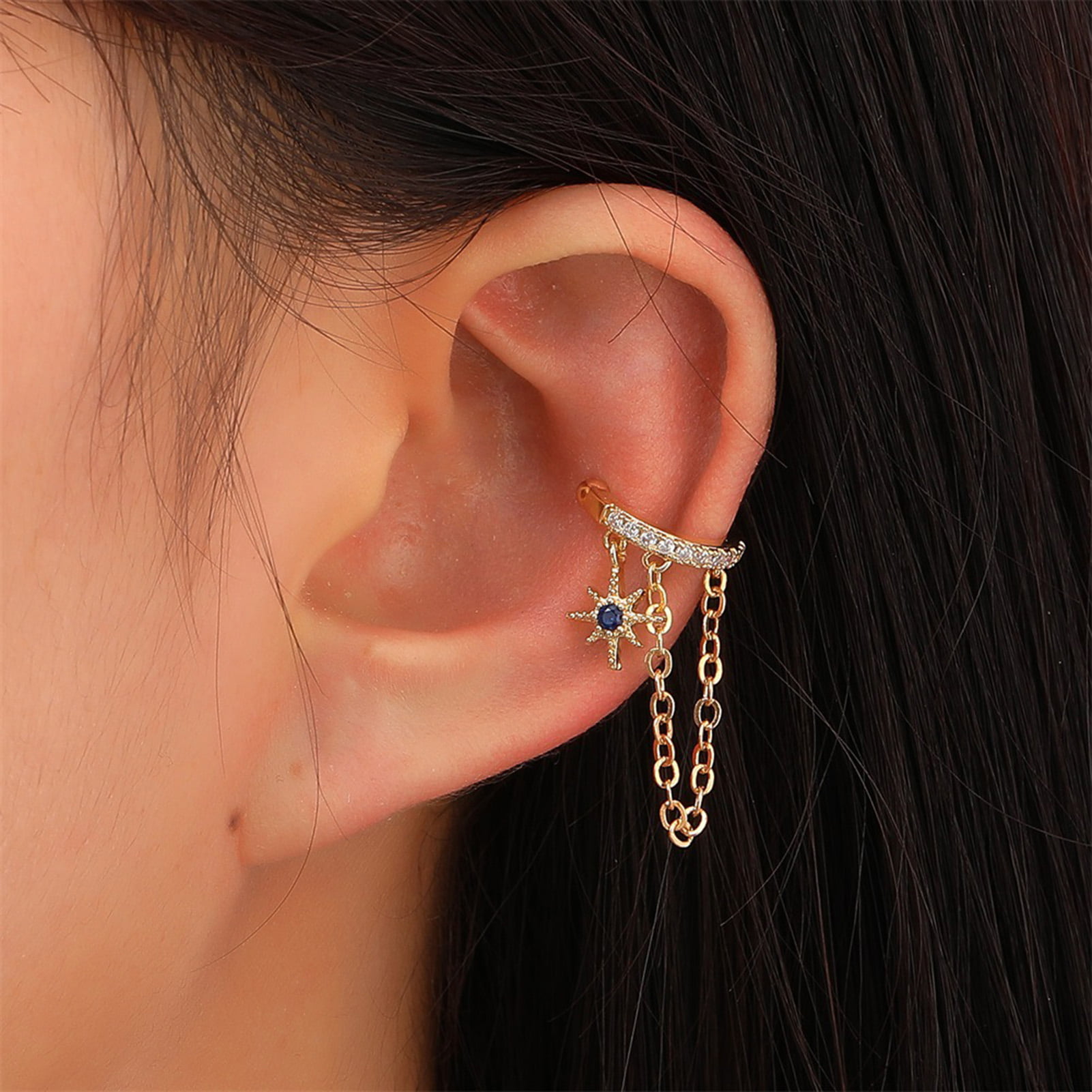 Mens Clip On Earrings Non-Piercing Zircon Magnetic Stud Ear Women Crystal  K5M1 - Walmart.com