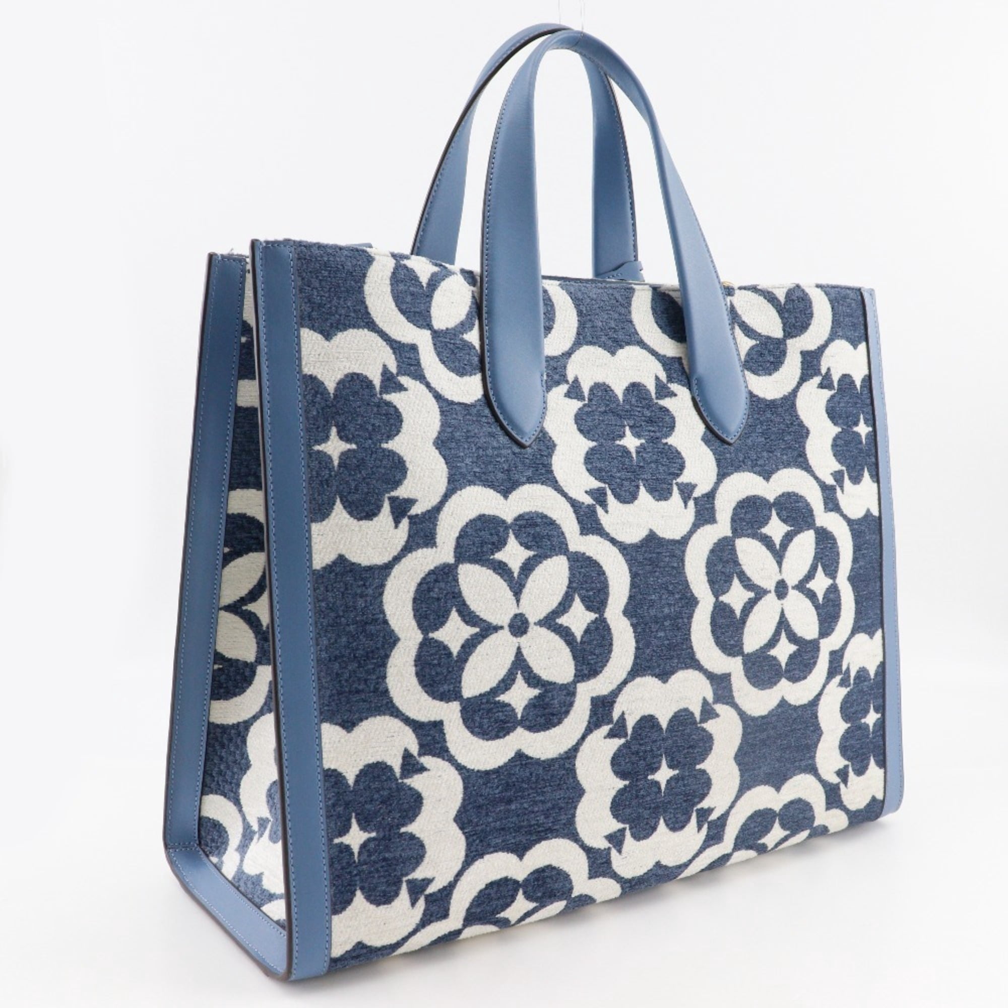 Pre-Owned Kate Spade Manhattan Chenille Large Tote Bag, Flower, K9959, Cotton and Leather,...