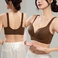 thumbnail image 7 of BRGZLK Womens Anti Saggy Bras Push Up No Underwire Seamless Full Coverage Bralettes Plus Size Solid Color Adjustable Strap Lifting Comfortable Everyday Bra Brown L, 7 of 7