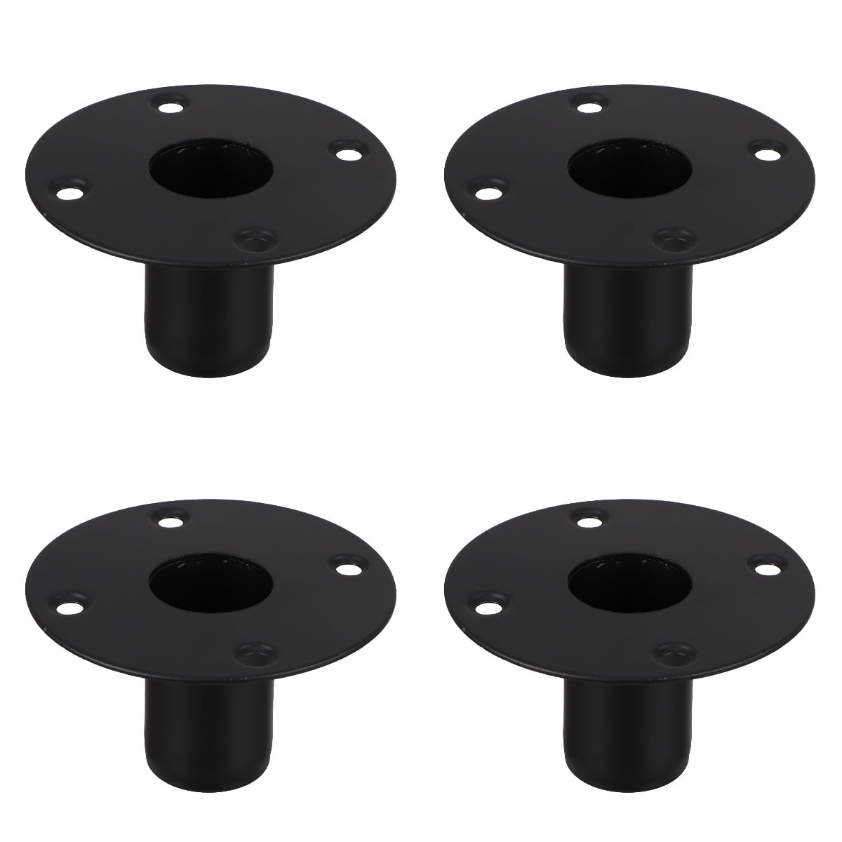 WHAMVOX Professional Iron Speaker Stand Adapter Black 4Pcs - Strong Load-Bearing and Stable Design