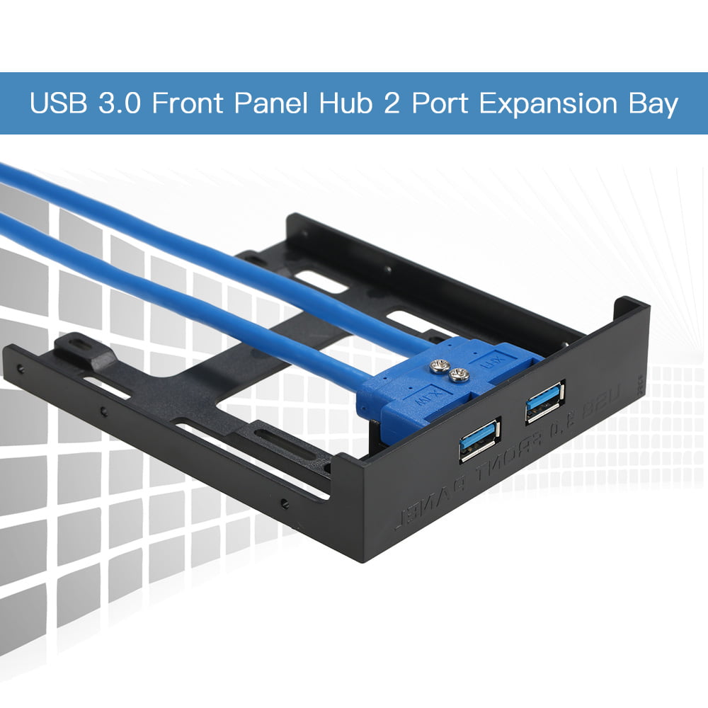 DP-iot Hot USB 3.0 Front Panel Hub 2 Port Expansion Bay 20 Pin to USB3.0 Bracket Cable for Computer PC 