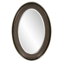 Tyler Dillon Bronze Ribbed Oval Framed Wall Mirror