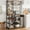 Brown, variant on Bakers Rack with Power Outlet, 7-Tier Microwave Stand & Coffee Bar Station with 2 Drawers