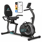 MERACH Recumbent Exercise Bikes for Home Sit Down Stationary Bicycle Magnetic 8 Levels Resistance Indoor Cycling Bike with Free APP