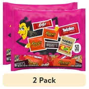 (2 pack) Hershey Assorted Flavored Snack Size Halloween Candy, Bag 21.65 oz, 50 Pieces