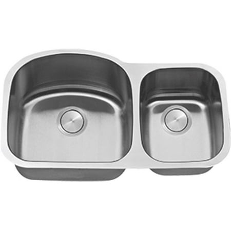 C Tech I Li 100 34 In Stainless Steel 70 30 Double Bowl Sink