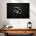 thumbnail image 2 of Elephant Stock Black Rose Wall Art - Horizontal Canvas Wall Art - Living Room Wall Decor - Floral And Botanical Canvas - Black And Gray Decor - 24" x 16", 2 of 8