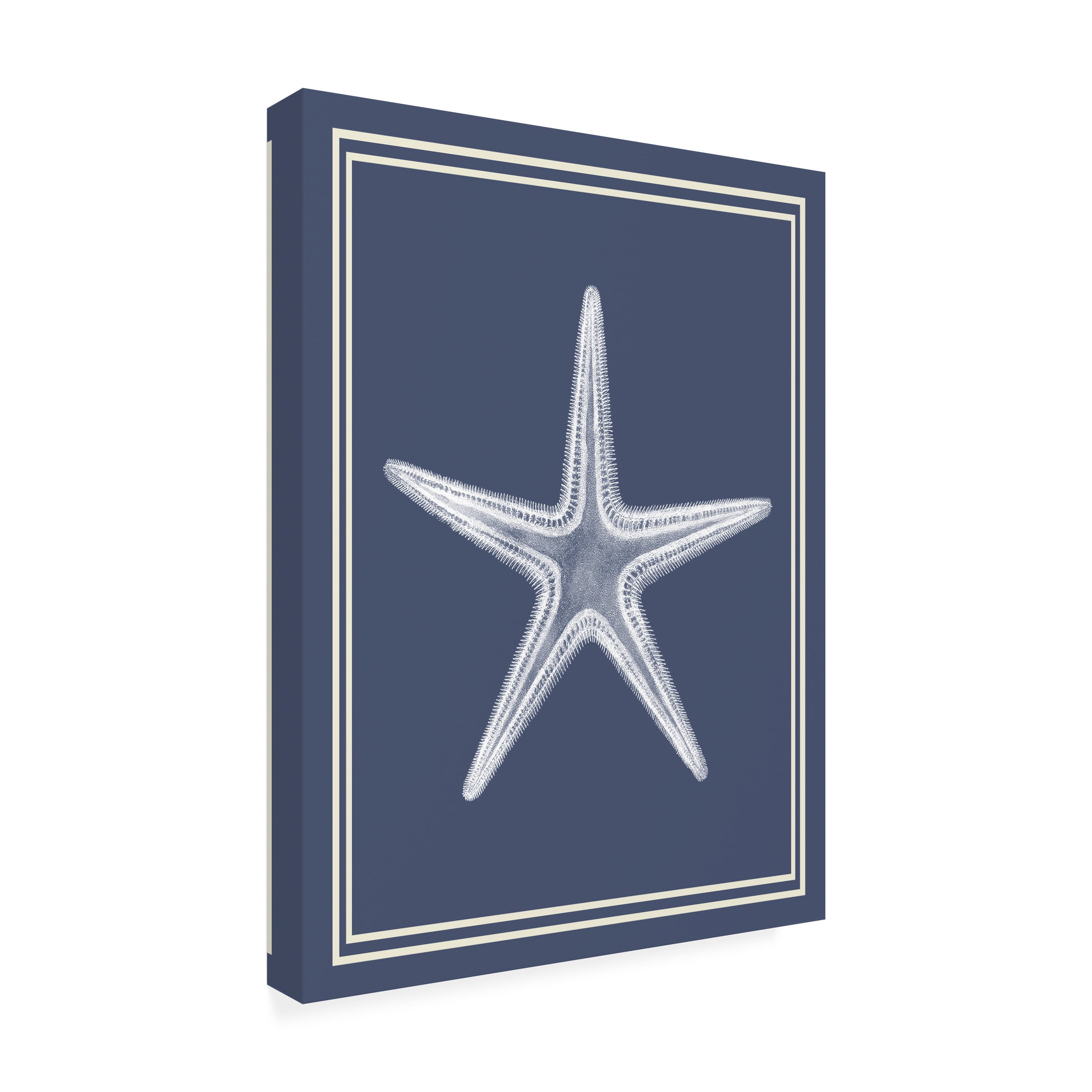 Fab Funky 'Mixed Nautical White on Indigo Blue I' Canvas Art