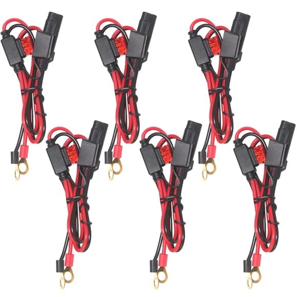 Paquete de 6 arneses de terminales SPARKING SAE a O Ring, 61 cm, 16 AWG