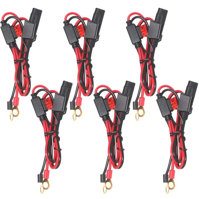 Paquete de 6 arneses de terminales SPARKING SAE a O Ring, 61 cm, 16 AWG