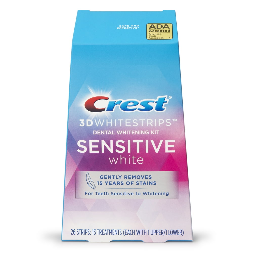 Crest 3D Whitestrips Sensitive White Teeth Whitening Kit, 26 Strips 2 Pack