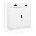 thumbnail image 2 of vidaXL Office Cabinet White 35.4"x15.7"x40.2" Steel, 2 of 11