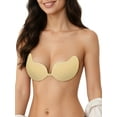 thumbnail image 4 of INSPIRE CHIC Women's Reusable Strapless Push-up Invisible Breathable Sticky Adhesive Bras for Backless Dress S Beige, 4 of 4