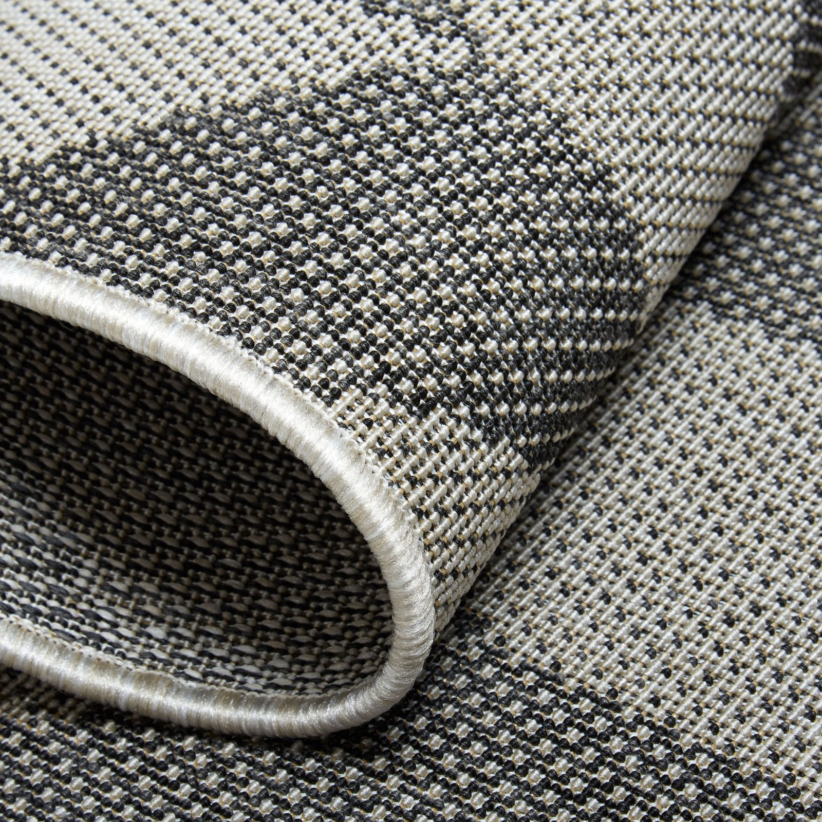 Nicole Miller New York Patio Country Calla Contemporary Herringbone Indoor/Outdoor Area Rug, Blue/Grey, 7'9"x10'2"