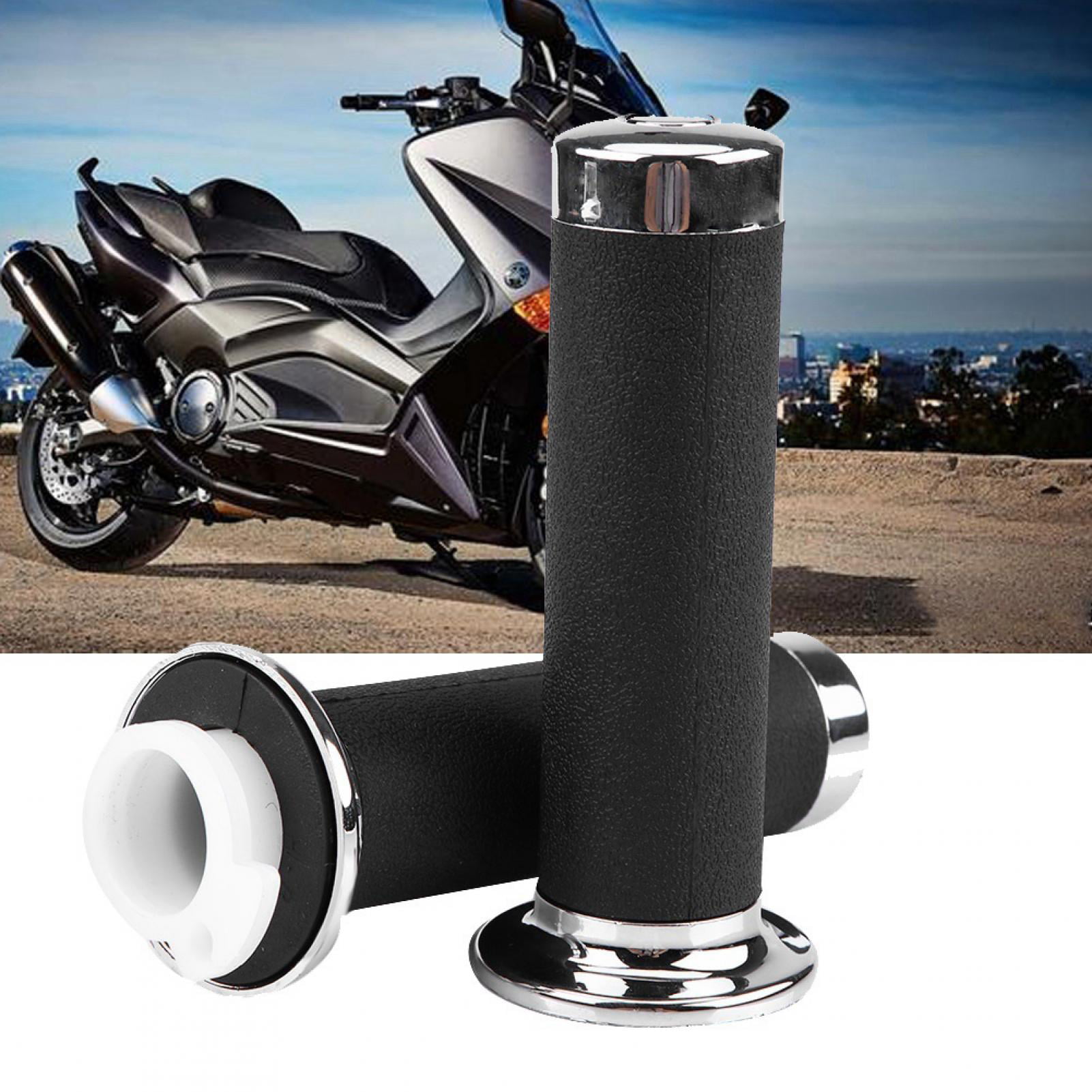 Details about   Custom NEW MOTORCYCLE HAND GRIPS FOR 7/8" 22mm HANDLEBAR SPORTS BIKES Chrome