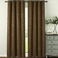 thumbnail image 3 of Alpine Textured Woven Leaf Jacquard Grommet Curtain Panels, 3 of 6