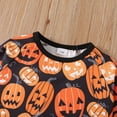 thumbnail image 5 of MEZZALL Kids Boys Halloween O-Neck Pajamas Sets Long Sleeve Tops And Pants Printed Pumpkin Warm Sleepwear Two Piece Night For Fall Winter Trendy Nightwear, 5 of 7