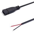 thumbnail image 1 of Type C Pigtail Cable Extension Power Cable USB C to 2 Pin Bare Wire Open End Connectors Type C Female Connectors-2025, 1 of 5