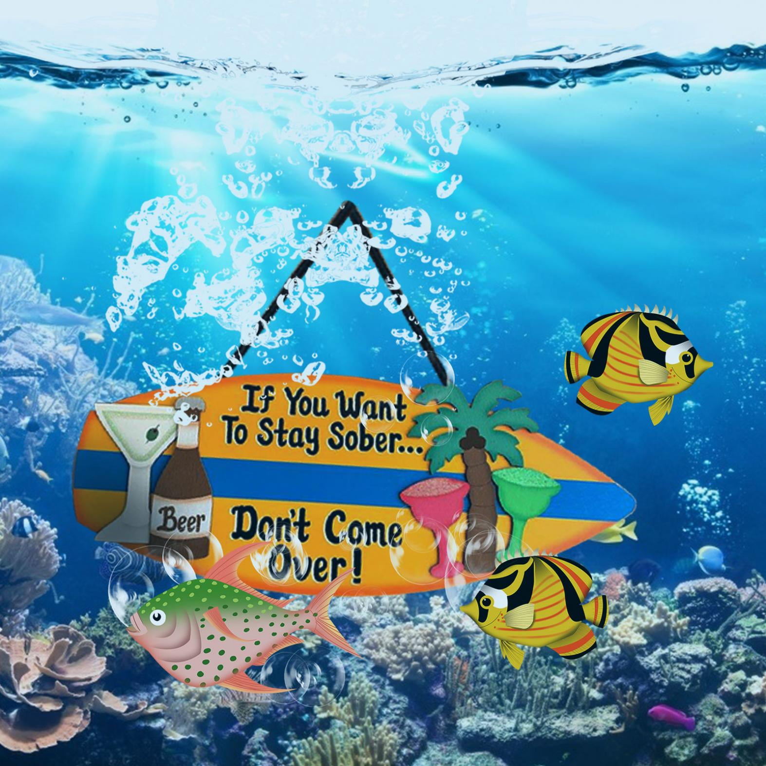 Home Bar Surfboard Wood Sign. Pool Deck Decor For Backyard. Gift Dad 【SALE】