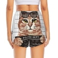 thumbnail image 3 of Picia Cat Holding Mugshot Sign Pattern Women's 2 in 1 Athletic Running Shorts High Waisted Workout Casual Gym Sweat Shorts with Comfy Liner Zipper Pockets-X-Large, 3 of 9