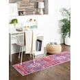thumbnail image 3 of Rugs.com Francesca Collection Washable Rug – 13 Ft Runner Multi Fuchsia Flatweave Rug Perfect For Hallways, Entryways, 3 of 6