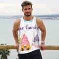 thumbnail image 6 of Logiee Watercolor Gnome Garden Print Men's Workout Tank Top,Quick Dry Workout Tank Top,Gym Muscle Tee,Fitness Bodybuilding Sleeveless T Shirt-3X-Large, 6 of 7