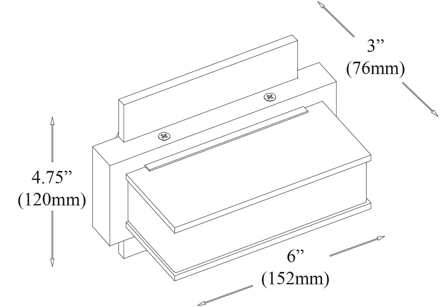 Dainolite VLD-215-1W-MB Vanity