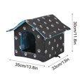 thumbnail image 6 of PureCasa Dog Cat House for Home Indoor Outdoor, Enclosed Soft Dog Cat Beds Kennel for Fall Winter, Warm House Sleeping Pad for Small Cats Dogs, Pet Supplies, Rectangle, 1 Pack, S 14"x13"x12", Black, 6 of 6