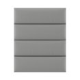 thumbnail image 1 of Vant Upholstered Modern Wall Panels, Vintage Leather Light Gray, 4 Pack, 1 of 4