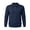 Dark Blue, variant on Men Long Sleeve Cable Knit Quarter Zip Sweater Point Collar Ribbed Cuff Hem Oversized Soft Warm Vintage Fall Winter Casual Pullover White XXL
