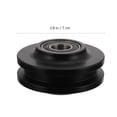 thumbnail image 4 of 1 Pce Roue Suspendue de Porte de Grange Style Américain en Nylon (Noir), 4 of 7