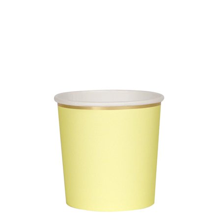 Meri Meri Pale Yellow Tumbler Cups  8ct