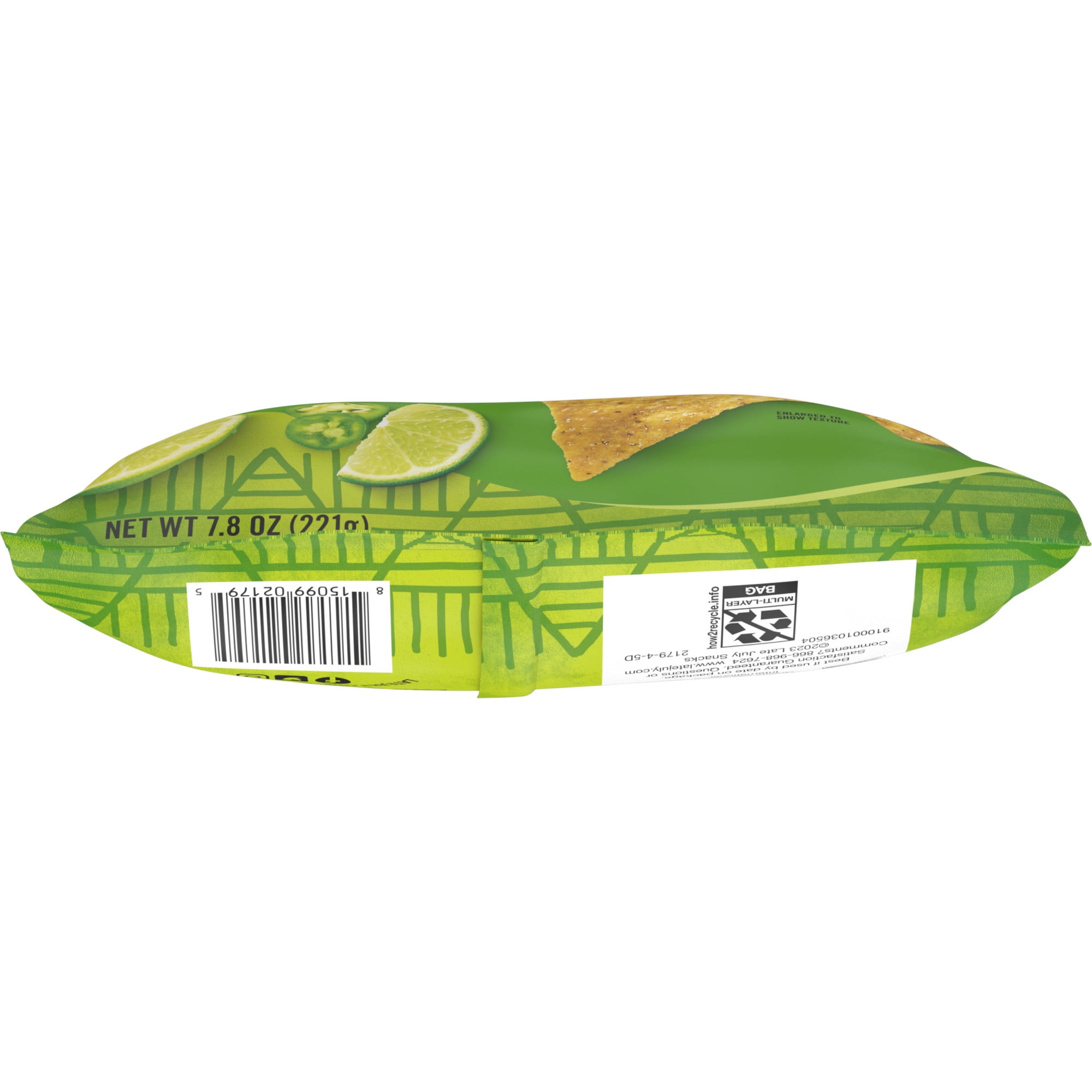 (2 pack) Late July Snacks Jalapeno Lime Tortilla Chips, 7.8 oz Bag