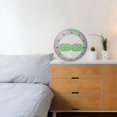 thumbnail image 4 of Reloj de pared LED 3D Reloj de pared digital Hogar Dormitorio Sala de estar Resplandor nocturno Ronda Decoración del hogar Reloj de pared Blanco verde Sunnimix Reloj de pared digital, 4 of 8