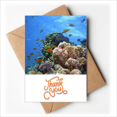 thumbnail image 1 of Ocean Fish coral Science Nature Picture Nota en blanco del sobre de la tarjeta de agradecimiento, 1 of 4