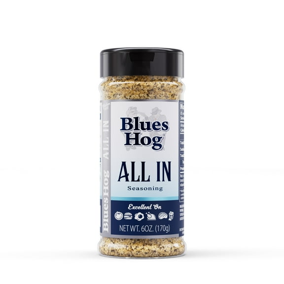Blues Hog All In BBQ Seasoning, Gourmet All Purpose Rub, All-Natural, Gluten-Free, 6oz