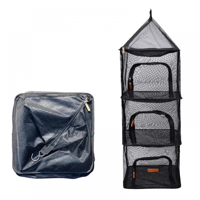 Folding Storage Mesh Hanging Mesh Storage Outdoor Camping Picnic Kitchen Folding Table Hanging Net