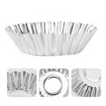 thumbnail image 2 of Shisuyan Flower Shape Chrysanthemum Egg Tart Molds Baking 30Pcs 2.8In, 2 of 8