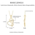 thumbnail image 5 of Rosec Jewels Lab Created Diamond Heart Necklace with Infinity (Ef-Vs Quality) - Love Pendant Necklace for Valentines Day, 18K Yellow Gold, 5 of 7