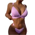 thumbnail image 1 of Traje de baño de dos piezas con sujetador relleno de dos piezas para mujer Ropa de playa Fridja  nalpqowj61443, 1 of 9