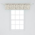 thumbnail image 2 of Ambesonne Flower Window Valance, Rocks Flowers Leaves Sketch, 54" X 12", Cream and Brown, 2 of 3