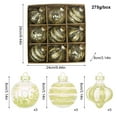 thumbnail image 3 of Axiiglly 9Pcs Christmas Balls Ornaments, 3.15" Glitter Transparent Christmas Balls Set with Stuffed, Shatterproof Xmas Hanging Balls for Christmas Trees Decorations, Holiday Party Decor, Yellow, 3 of 7
