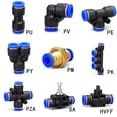 thumbnail image 2 of Conector neumático de 1 pieza PY P PU PV PM PZA PK SA HVFF Conector de manguera 4-16mm Conector de manguera de plástico Conector rápido del compresor, 2 of 7