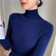 thumbnail image 1 of Women Turtleneck Basics Cashmere Sweater Autumn Winter Pullover 100% Merino Wool Knitwear Female Soft Slim Knitting New Top, 1 of 5