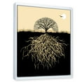 thumbnail image 3 of Designart 'Tree Silhouette With Underground Roots' Traditional Framed Canvas Wall Art Print, 3 of 5