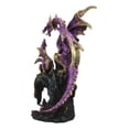 thumbnail image 5 of Ebros 10.5" Height Gift Metallic Purple Mother Dragon Garden Statues, 5 of 9
