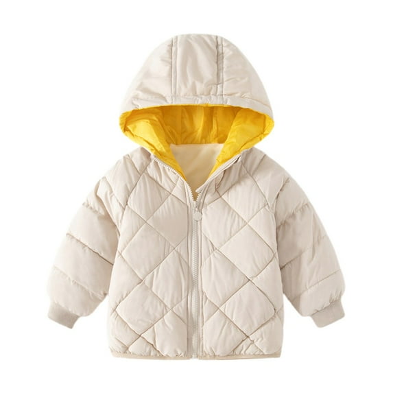 1-7T Girls Boys Jacket Toddler Kids Winter Warm Coats Hooded Padded Outwear